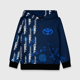 Детская толстовка 3D с принтом Toyota - Paint (Pattern on left) в Тюмени, 100% полиэстер | двухслойный капюшон со шнурком для регулировки, мягкие манжеты на рукавах и по низу толстовки, спереди карман-кенгуру с мягким внутренним слоем | auto | camry | corolla | cruiser | land | logo | moto | paint | rav | supra | toyota | авенсис | авто | автомобиль | брызги | камри | королла | краска | крузер | ленд | лого | логотип | логотипы | марка | мото | паттерн | рав | символ