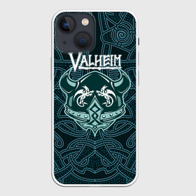 Чехол для iPhone 13 mini с принтом Valheim шлем с рогами в Тюмени,  |  | fantasy | mmo | valheim | valve | валхейм | вальхейм | викинги | выживалка | игра | королевская битва | ммо | ролевая игра | фэнтази