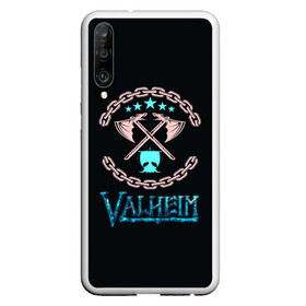 Чехол для Honor P30 с принтом Valheim лого и цепи в Тюмени, Силикон | Область печати: задняя сторона чехла, без боковых панелей | Тематика изображения на принте: fantasy | mmo | valheim | valve | валхейм | вальхейм | викинги | выживалка | игра | королевская битва | ммо | ролевая игра | фэнтази