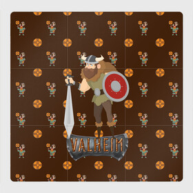 Магнитный плакат 3Х3 с принтом Valheim Viking в Тюмени, Полимерный материал с магнитным слоем | 9 деталей размером 9*9 см | fantasy | mmo | valheim | valve | валхейм | вальхейм | викинги | выживалка | игра | королевская битва | ммо | ролевая игра | фэнтази