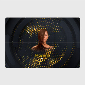 Магнитный плакат 3Х2 с принтом Manizha Gold Black в Тюмени, Полимерный материал с магнитным слоем | 6 деталей размером 9*9 см | manizha | далеровна | душанбе | евровидение | евровидение 2021 | манижа | певица | таджикистан | хамраева