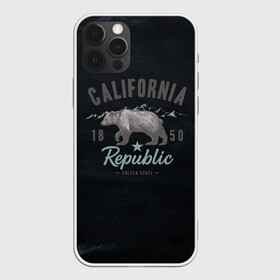 Чехол для iPhone 12 Pro Max с принтом California republic в Тюмени, Силикон |  | bear | california | republic | state | калифорния | медведь | республика