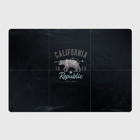 Магнитный плакат 3Х2 с принтом California republic в Тюмени, Полимерный материал с магнитным слоем | 6 деталей размером 9*9 см | bear | california | republic | state | калифорния | медведь | республика