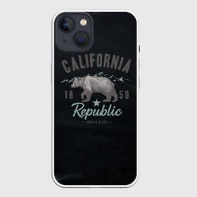 Чехол для iPhone 13 с принтом California republic в Тюмени,  |  | bear | california | republic | state | калифорния | медведь | республика