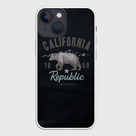 Чехол для iPhone 13 mini с принтом California republic в Тюмени,  |  | bear | california | republic | state | калифорния | медведь | республика