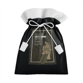 Подарочный 3D мешок с принтом Тигр на серфинге в Тюмени, 100% полиэстер | Размер: 29*39 см | большая кошка | джунгли | отдых | полосатый | серфинг | тигр | тигрица | хищник