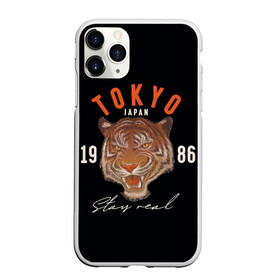 Чехол для iPhone 11 Pro матовый с принтом Tokyo Tiger Japan в Тюмени, Силикон |  | Тематика изображения на принте: japan | tokyo | большая кошка | полосатый | тигр | тигрица | токио | хищник