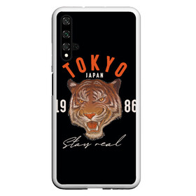 Чехол для Honor 20 с принтом Tokyo Tiger Japan в Тюмени, Силикон | Область печати: задняя сторона чехла, без боковых панелей | Тематика изображения на принте: japan | tokyo | большая кошка | полосатый | тигр | тигрица | токио | хищник