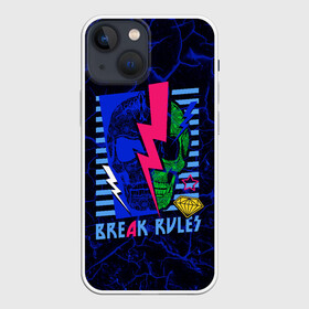 Чехол для iPhone 13 mini с принтом Break Rules  Череп в Тюмени,  |  | hell | skull | ад | скелет | ужасы | череп | черепушка