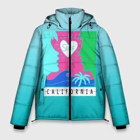 Мужская зимняя куртка 3D с принтом CALIFORNIA SURF в Тюмени, верх — 100% полиэстер; подкладка — 100% полиэстер; утеплитель — 100% полиэстер | длина ниже бедра, свободный силуэт Оверсайз. Есть воротник-стойка, отстегивающийся капюшон и ветрозащитная планка. 

Боковые карманы с листочкой на кнопках и внутренний карман на молнии. | california | love | surf | влюбленные | закат | калифорния | любовь | море | пальма