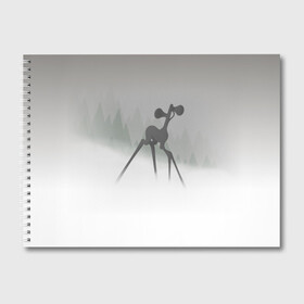 Альбом для рисования с принтом Сиренеголовый олень в Тюмени, 100% бумага
 | матовая бумага, плотность 200 мг. | видео | звуки | легенда | майнкрафт | монстр | песня | про сиренеголового | сказка