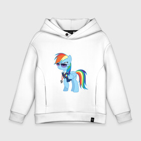 Детское худи Oversize хлопок с принтом Pony - Rainbow Dash в Тюмени, френч-терри — 70% хлопок, 30% полиэстер. Мягкий теплый начес внутри —100% хлопок | боковые карманы, эластичные манжеты и нижняя кромка, капюшон на магнитной кнопке | Тематика изображения на принте: applejack | friendship | mylittlepony | rainbow dash | twilight sparkle | waifu | вайфу | дружба это магия | кони | моя маленькая пони | мультфильм | пони | радуга | ренбоу деш | эплджек