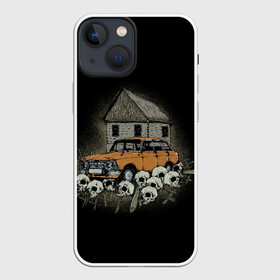 Чехол для iPhone 13 mini с принтом Истребитель дачников в Тюмени,  |  | автомобиль | дом | русская машина | таз | череп