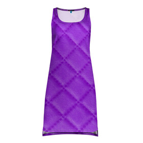 Платье-майка 3D с принтом ХАЙП в Тюмени, 100% полиэстер | полуприлегающий силуэт, широкие бретели, круглый вырез горловины, удлиненный подол сзади. | абстракция | молодежное | мягкий | сиреневый | текстура | фиолетовый | хайп