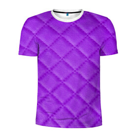 Мужская футболка 3D спортивная с принтом ХАЙП в Тюмени, 100% полиэстер с улучшенными характеристиками | приталенный силуэт, круглая горловина, широкие плечи, сужается к линии бедра | абстракция | молодежное | мягкий | сиреневый | текстура | фиолетовый | хайп