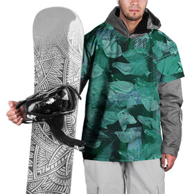 Накидка на куртку 3D с принтом Зелень в Тюмени, 100% полиэстер |  | абстракция | молодежное | пестрое | стиль | тренд | хайп