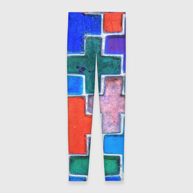 Леггинсы 3D с принтом Крестик в Тюмени, 80% полиэстер, 20% эластан | Эластичный пояс, зауженные к низу, низкая посадка | абстракция | детское | молодежное | тетрис | хайп | цветное | яркое