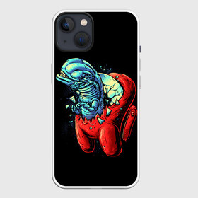 Чехол для iPhone 13 с принтом Among Us | Aliens в Тюмени,  |  | aliens | among | among us | crewmate | facehugger | game | impister | impistor | predator | space | us | vote | xenomorph | выживший | игра | инопланетный | космос | ксеноморф | лицехват | невиновный | предатель | самозванец | хищник | чужие | 