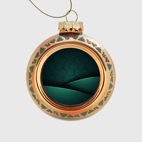 Стеклянный ёлочный шар с принтом Luxury Green в Тюмени, Стекло | Диаметр: 80 мм | Тематика изображения на принте: green | luxury | versace | vip | абстракция | версаче | вип | паттерн | роскошь | текстуры