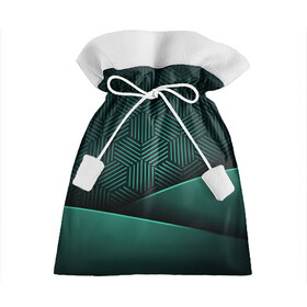 Подарочный 3D мешок с принтом Luxury Green в Тюмени, 100% полиэстер | Размер: 29*39 см | Тематика изображения на принте: green | luxury | versace | vip | абстракция | версаче | вип | паттерн | роскошь | текстуры