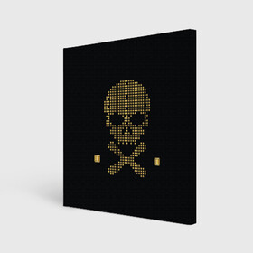 Холст квадратный с принтом Пиратский через из золота в Тюмени, 100% ПВХ |  | hell | skull | ад | скелет | ужасы | череп | черепушка