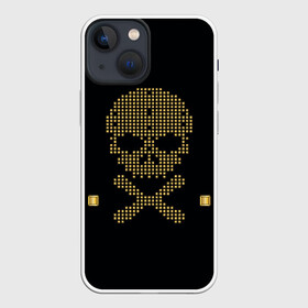 Чехол для iPhone 13 mini с принтом Пиратский через из золота в Тюмени,  |  | hell | skull | ад | скелет | ужасы | череп | черепушка