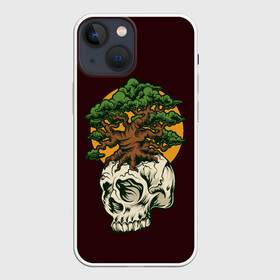Чехол для iPhone 13 mini с принтом Дерево растущее из черепа в Тюмени,  |  | hell | skull | ад | скелет | ужасы | череп | черепушка