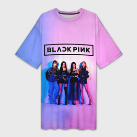 Платье-футболка 3D с принтом BLACKPINK в Тюмени,  |  | black | blackpink | chae | jennie | jisoo | kim | kpop | lalisa | lisa | manoban | park | pink | rose | young | дженни | джису | ён | ким | лалиса | лиса | манобан | пак | розэ | че