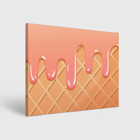 Холст прямоугольный с принтом ICE CREAM vibes в Тюмени, 100% ПВХ |  | flat | ice cream | icecream | vector art | арт | бежевый | вафельный | гламурный | десерт | еда | желтый | клубничное | клубничный | коралловый | лакомство | лето | мороженое | оранжевый | рисунок | рожок | розовый