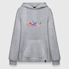 Худи SuperOversize хлопок с принтом My Little Pony Happy Birthday в Тюмени, 70% хлопок, 30% полиэстер, мягкий начес внутри | карман-кенгуру, эластичная резинка на манжетах и по нижней кромке, двухслойный капюшон
 | applejack | friendship | mylittlepony | rainbow dash | twilight sparkle | waifu | вайфу | дружба это магия | друзья | кони | моя маленькая пони | мультфильм | пони | радуга | ренбоу деш | эплджек