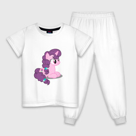 Детская пижама хлопок с принтом Pony Pink Mammal Purple - Litt в Тюмени, 100% хлопок |  брюки и футболка прямого кроя, без карманов, на брюках мягкая резинка на поясе и по низу штанин
 | applejack | friendship | mylittlepony | rainbow dash | twilight sparkle | waifu | вайфу | дружба это магия | друзья | кони | моя маленькая пони | мультфильм | пони | радуга | ренбоу деш | эплджек