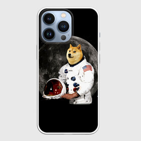 Чехол для iPhone 13 Pro с принтом Доги Космонавт в Тюмени,  |  | doge | earth | mars | meme | moon | nasa | space | star | usa | америка | гагарин | доги | животные | звезда | земля | корги | космонавт | космос | луна | марс | мем | наса | планета | прикол | собака | сша | флаг