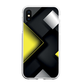 Чехол для iPhone XS Max матовый с принтом Желто черный ромб в Тюмени, Силикон | Область печати: задняя сторона чехла, без боковых панелей | абстракция | желтое | крутое | молодежное | хайповое