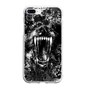 Чехол для iPhone 7Plus/8 Plus матовый с принтом Волчья пасть в Тюмени, Силикон | Область печати: задняя сторона чехла, без боковых панелей | волк | волчья пасть | животные | зубы | оскал | рык | собака