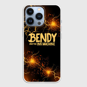 Чехол для iPhone 13 Pro с принтом BENDY LOGO в Тюмени,  |  | bendy | bendy and the ink machine | tegunvteg | бенди | бени | бенни | бэнди | детская | детям | игра | компьютерная игра | машина | молния | ужастик | чернила | чернильная