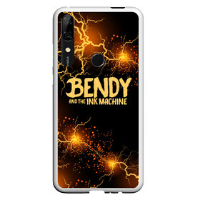 Чехол для Honor P Smart Z с принтом BENDY LOGO  в Тюмени, Силикон | Область печати: задняя сторона чехла, без боковых панелей | bendy | bendy and the ink machine | tegunvteg | бенди | бени | бенни | бэнди | детская | детям | игра | компьютерная игра | машина | молния | ужастик | чернила | чернильная