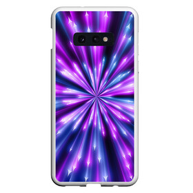 Чехол для Samsung S10E с принтом Неоновые стрелы в Тюмени, Силикон | Область печати: задняя сторона чехла, без боковых панелей | Тематика изображения на принте: космос | лучи | неон | пространство | стрелы