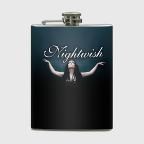 Фляга с принтом Nightwish with Tarja в Тюмени, металлический корпус | емкость 0,22 л, размер 125 х 94 мм. Виниловая наклейка запечатывается полностью | nightwish | tarja | tarja turanen | turunen | найтвиш | тарья | тарья турунен | турунен