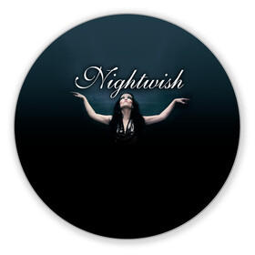 Коврик для мышки круглый с принтом Nightwish with Tarja в Тюмени, резина и полиэстер | круглая форма, изображение наносится на всю лицевую часть | nightwish | tarja | tarja turanen | turunen | найтвиш | тарья | тарья турунен | турунен