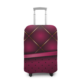 Чехол для чемодана 3D с принтом Luxury Red в Тюмени, 86% полиэфир, 14% спандекс | двустороннее нанесение принта, прорези для ручек и колес | green | luxury | versace | vip | абстракция | версаче | вип | паттерн | роскошь | текстуры