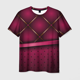 Мужская футболка 3D с принтом Luxury Red в Тюмени, 100% полиэфир | прямой крой, круглый вырез горловины, длина до линии бедер | green | luxury | versace | vip | абстракция | версаче | вип | паттерн | роскошь | текстуры
