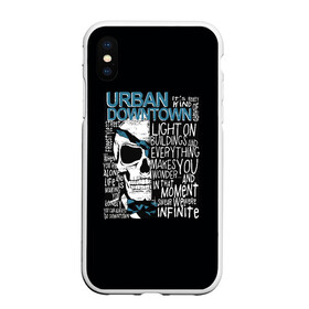 Чехол для iPhone XS Max матовый с принтом URBAN Downtown в Тюмени, Силикон | Область печати: задняя сторона чехла, без боковых панелей | hell | skull | ад | скелет | ужасы | череп | черепушка