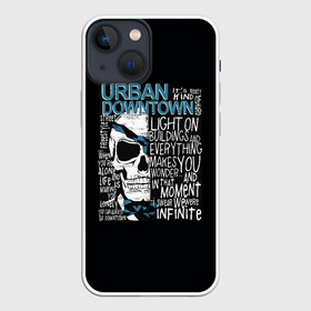 Чехол для iPhone 13 mini с принтом URBAN Downtown в Тюмени,  |  | hell | skull | ад | скелет | ужасы | череп | черепушка