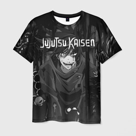 Мужская футболка 3D с принтом Магическая Битва | Jujutsu Kaisen  в Тюмени, 100% полиэфир | прямой крой, круглый вырез горловины, длина до линии бедер | anime | jujutsu kaisen | manga | sorcery fight | аниме | годжо сатору | итадори юдзи | магическая битва | манга