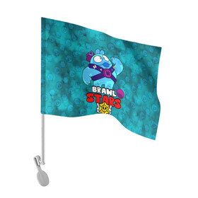 Флаг для автомобиля с принтом Brawl Stars/Squeak в Тюмени, 100% полиэстер | Размер: 30*21 см | belle | brawl stars | kids | squeak | белль | бравл старс | бравлеры | детские игры | детям | логотипы игр | мифический боец | морской бравлер | персонажи игр | сквик | скуик