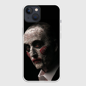 Чехол для iPhone 13 с принтом Джон Крамер Пила в Тюмени,  |  | billy the puppet | blood | challenge | evil | game | jigsaw | john kramer | killer | maniac | pain | saw | spiral | trap | trial | боль | зло | игра на выживание | испытание | конструктор | кровь | кукла билли | ловушка | пазл | пила | привет я х