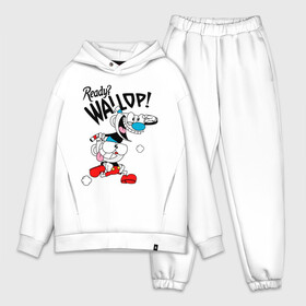 Мужской костюм хлопок OVERSIZE с принтом Ready Wallop Cuphead в Тюмени,  |  | Тематика изображения на принте: cuphead | cuphead and mugman | mugman | ready | wallop | игры | капхед | чашеголовый