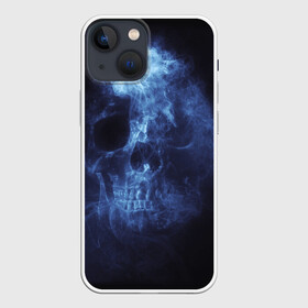 Чехол для iPhone 13 mini с принтом Призрачный череп в Тюмени,  |  | дым | призрак | призрачный | скелет | туман | череп