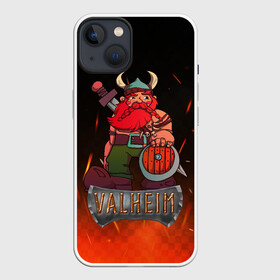 Чехол для iPhone 13 с принтом Valheim викинг в огне в Тюмени,  |  | fantasy | mmo | valheim | valve | валхейм | вальхейм | викинги | выживалка | игра | королевская битва | ммо | ролевая игра | фэнтази