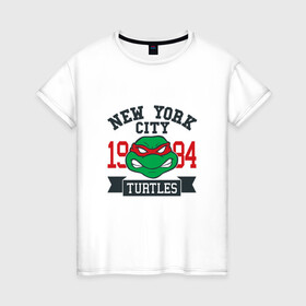 Женская футболка хлопок с принтом NYC Raphael в Тюмени, 100% хлопок | прямой крой, круглый вырез горловины, длина до линии бедер, слегка спущенное плечо | donatello | leonardo | michelangelo | ninja | pizza | raphael | turtles | донателло | животные | карате | комикс | комиксы | леонардо | микеланджело | мультфильм | мутант | мутанты | ниндзя | пицца | рафаэль | сплинтер | супергерой